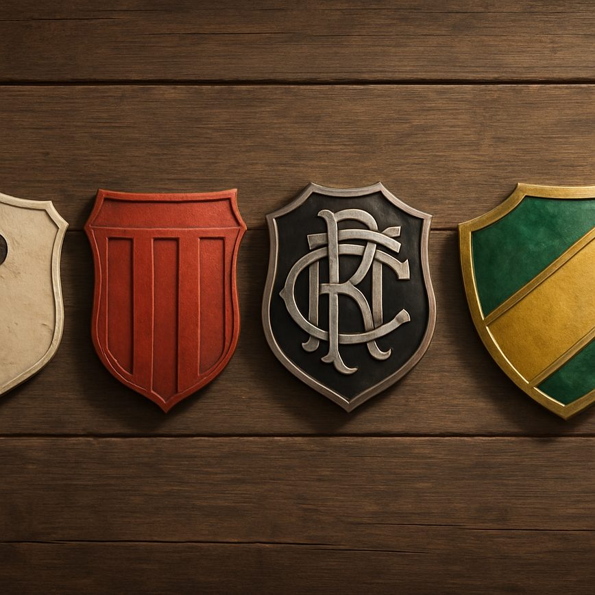 História dos escudos dos maiores clubes